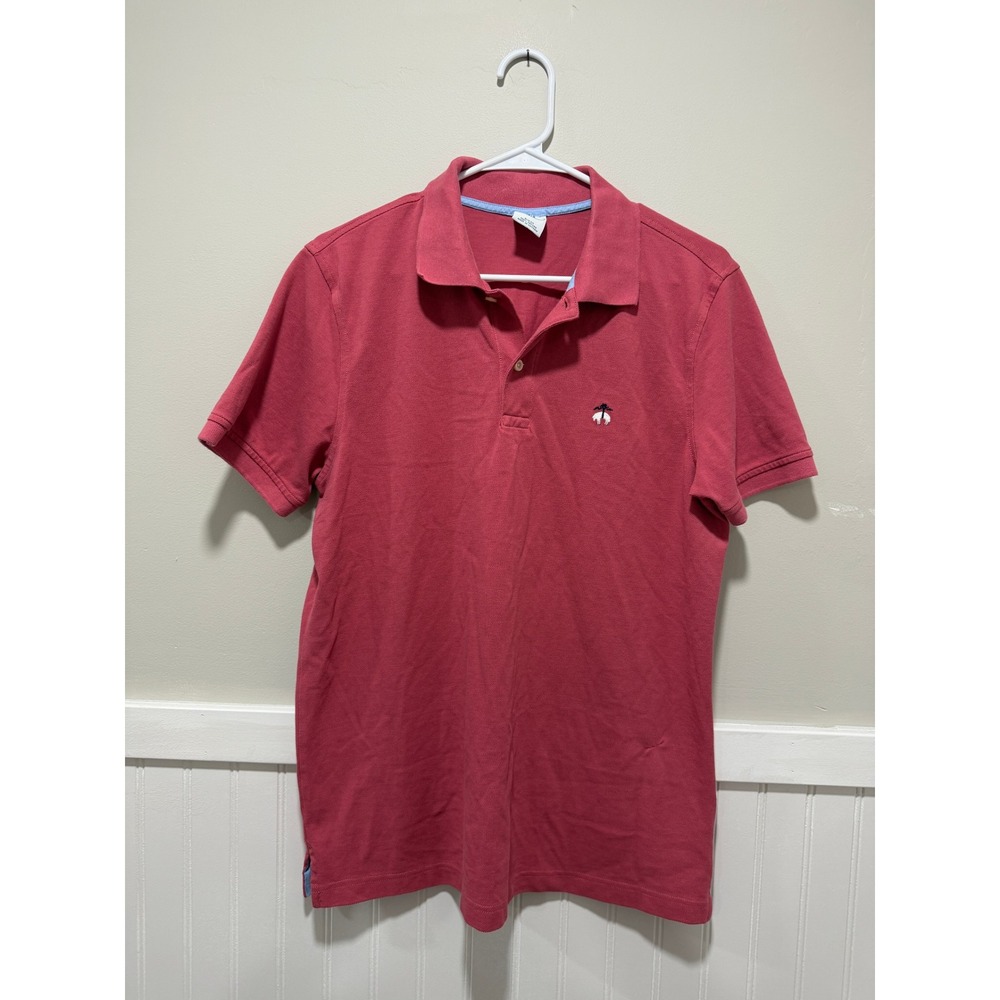 Brooks Brothers Cotton Polo Short Sleeve Mauve Rose Preppy Men Size Medium